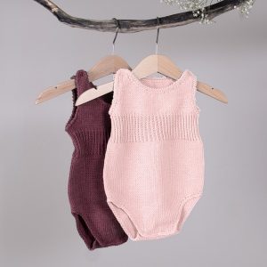 Stickade Bodys med ribb 2st - garnpaket i Bluum Soft Merino Ull